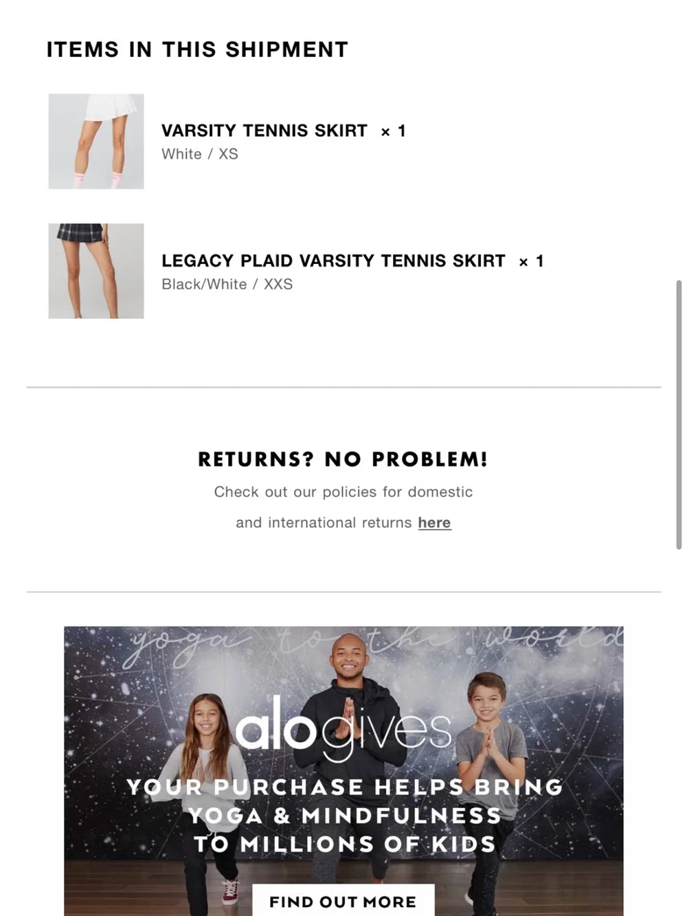 Alo Yoga Varsity Tennis Skirt (Plaid, XXS)
